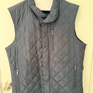 Tailorbyrd Charcoal Quilted Vest